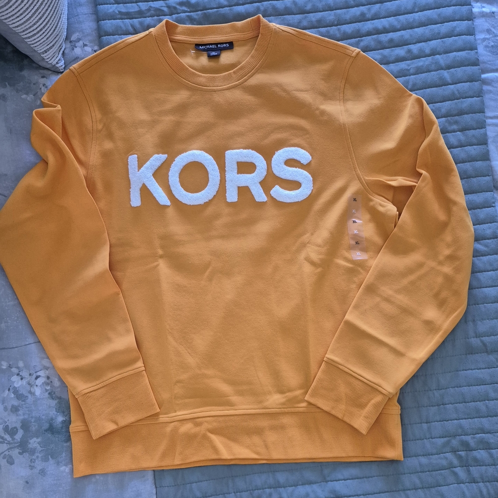 Michael Kors Men's Crewneck Sweater in Orange